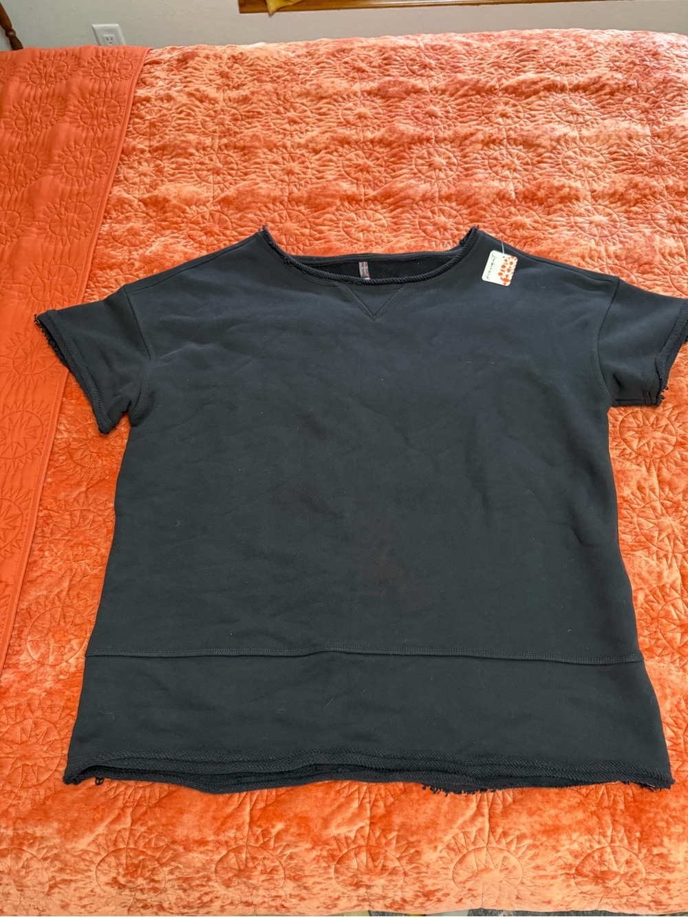FP Movement by Free People Black Short sleeve sweatshirt with wide neck